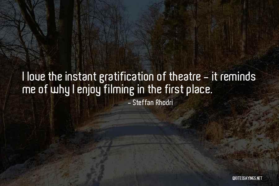 Gratification Quotes By Steffan Rhodri