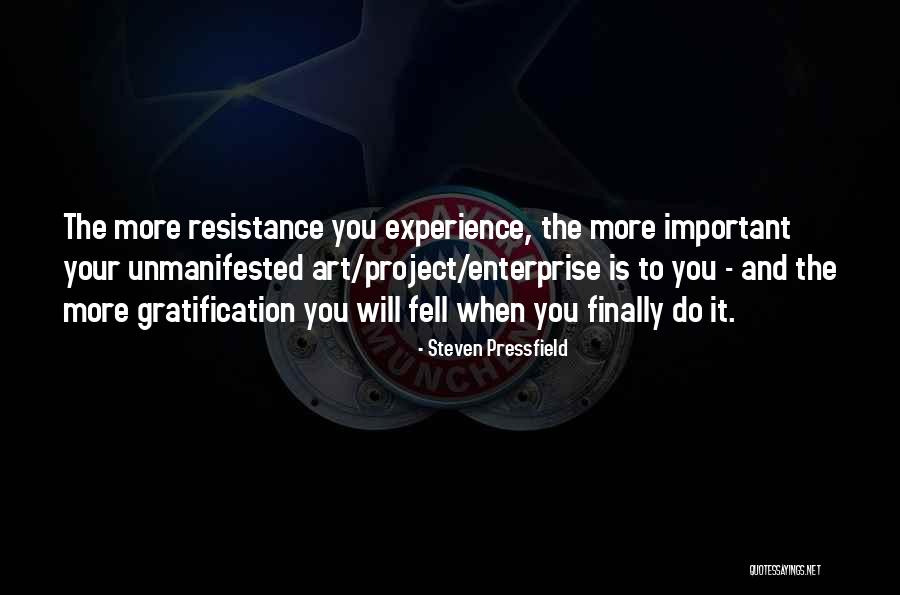 Gratification Quotes By Steven Pressfield