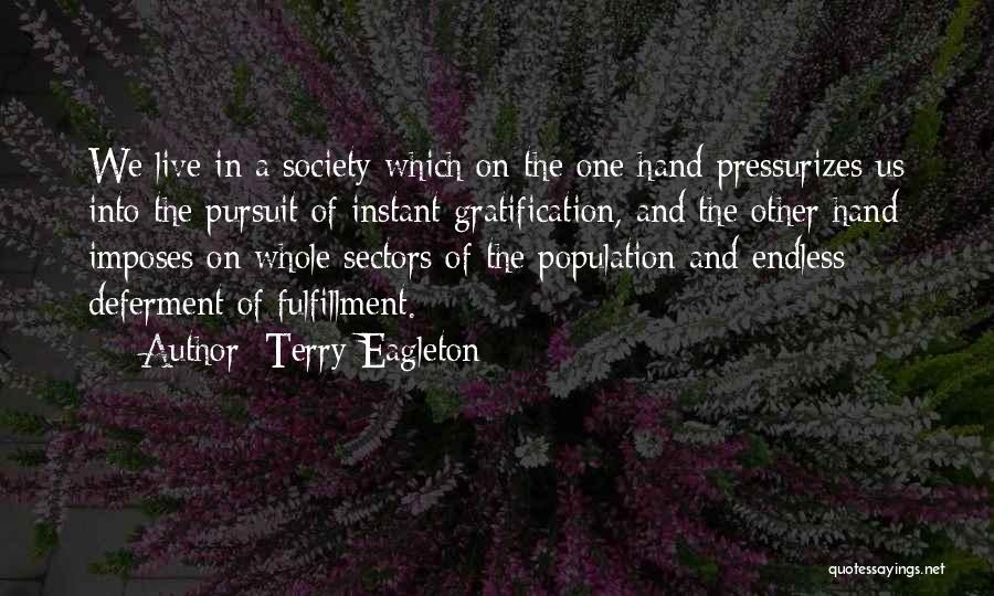 Gratification Quotes By Terry Eagleton