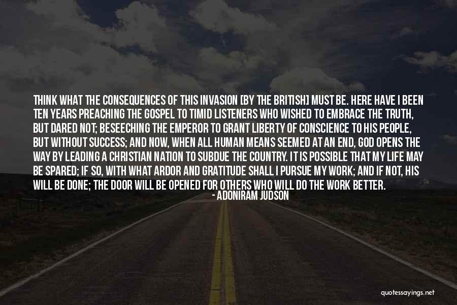 Gratitude And Success Quotes By Adoniram Judson Gratitude And Success Quotes By Adoniram Judson