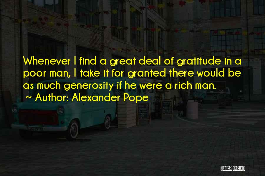 Gratitude For Generosity Quotes By Alexander Pope