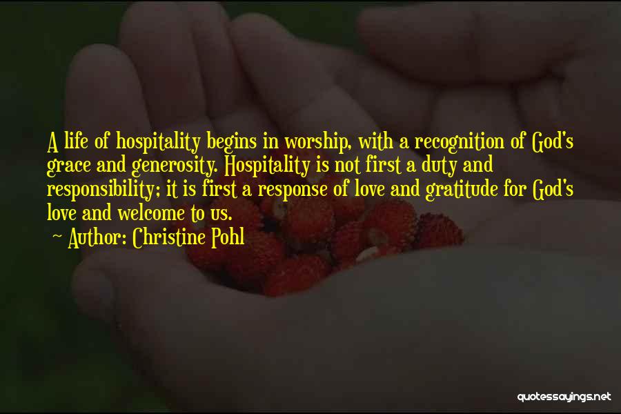 Gratitude For Generosity Quotes By Christine Pohl