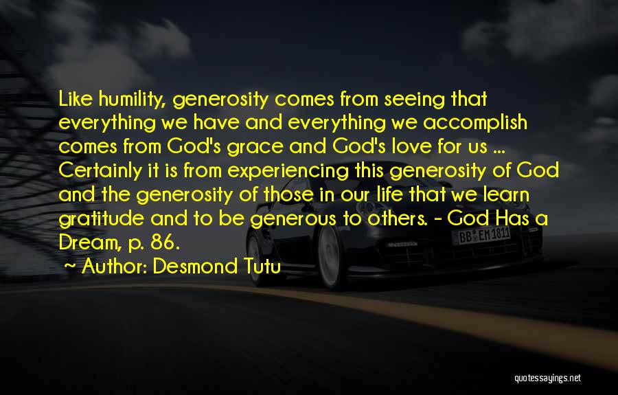 Gratitude For Generosity Quotes By Desmond Tutu