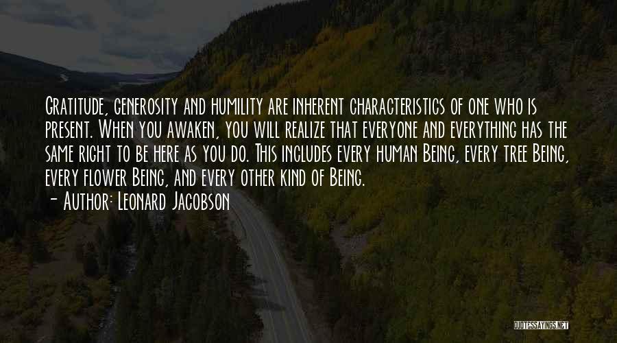 Gratitude For Generosity Quotes By Leonard Jacobson