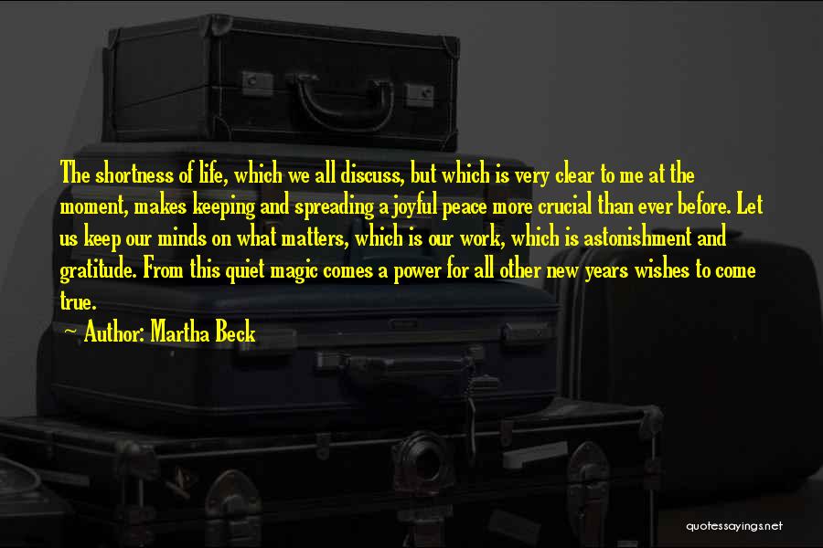 Gratitude For Work Quotes By Martha Beck