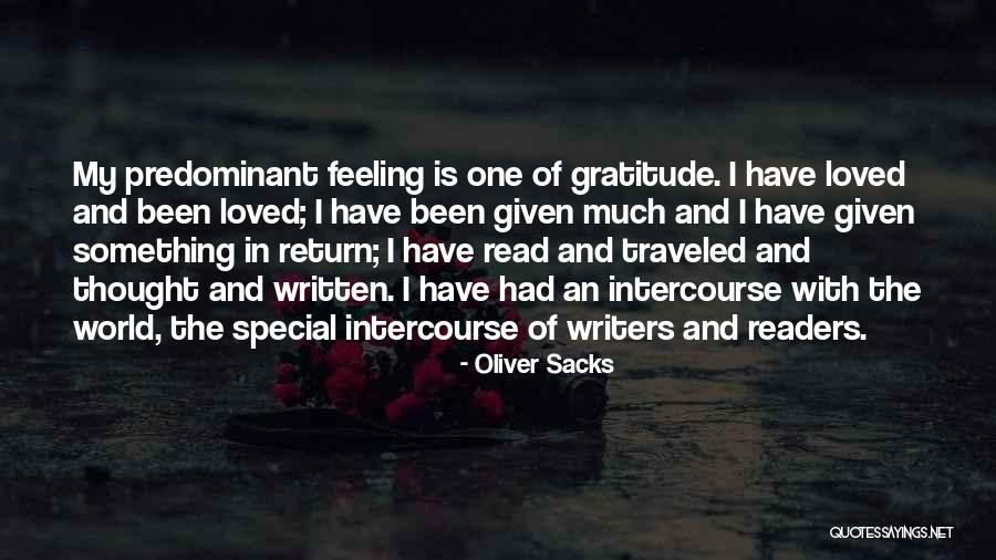 Gratitude Oliver Sacks Quotes By Oliver Sacks Gratitude Oliver Sacks Quotes By Oliver Sacks