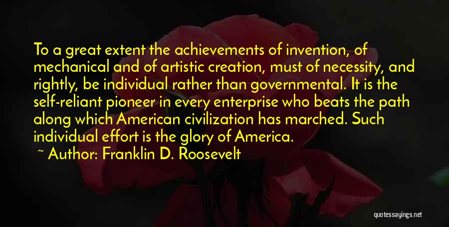 Great Achievements Quotes By Franklin D. Roosevelt