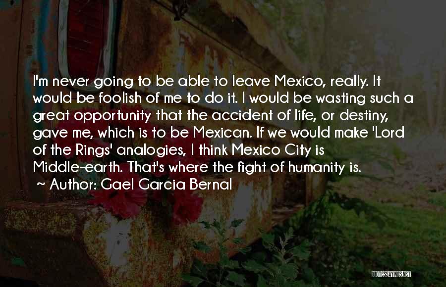 Great Analogies Quotes By Gael Garcia Bernal
