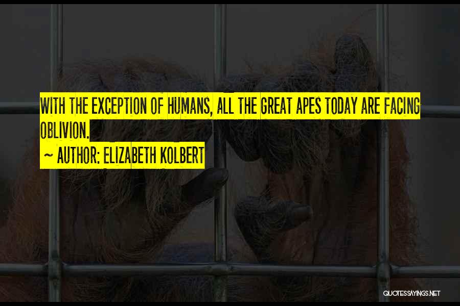 Great Apes Quotes By Elizabeth Kolbert