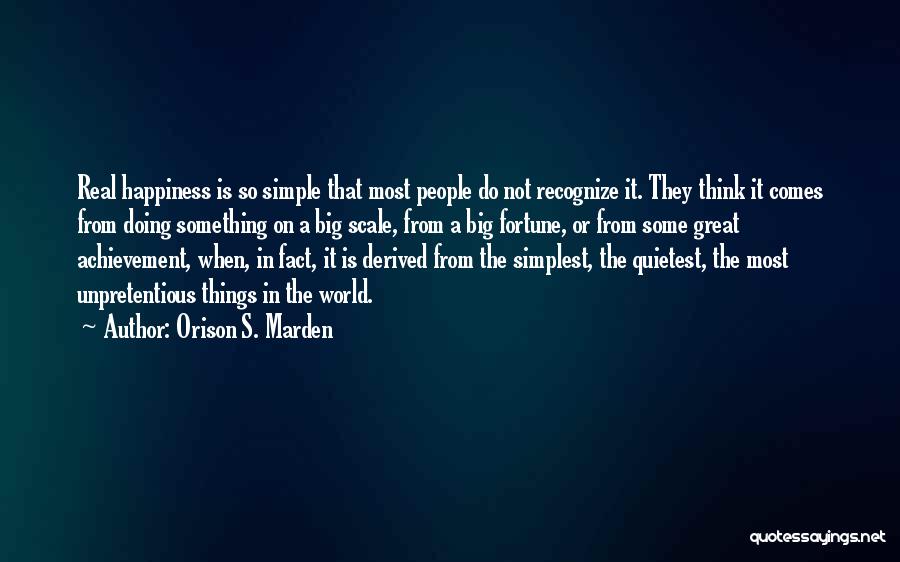 Great Big World Quotes By Orison S. Marden
