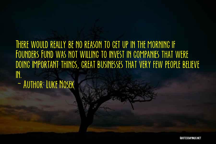 Great Businesses Quotes By Luke Nosek