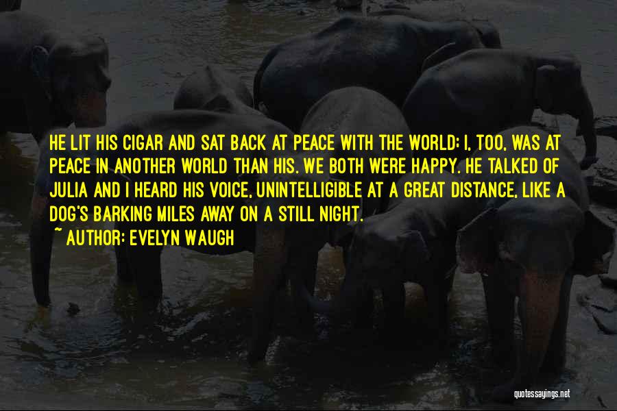 Great Cigar Quotes By Evelyn Waugh