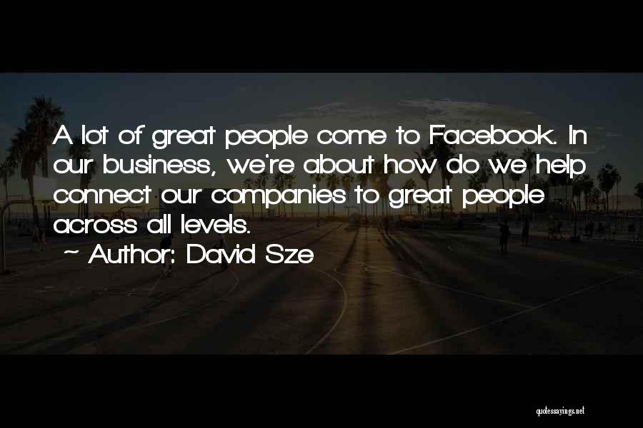 Great Companies Quotes By David Sze