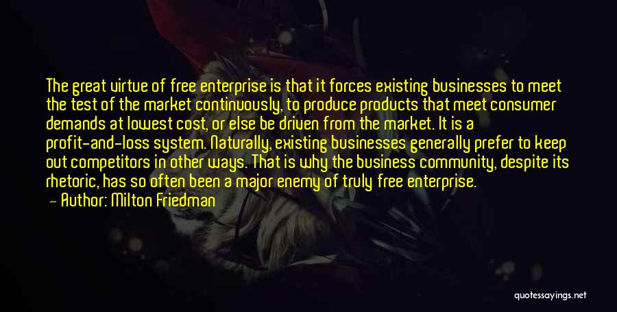 Great Competitors Quotes By Milton Friedman