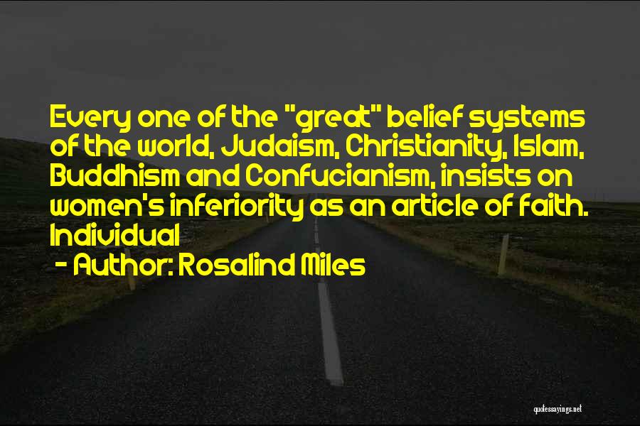 Great Confucianism Quotes By Rosalind Miles