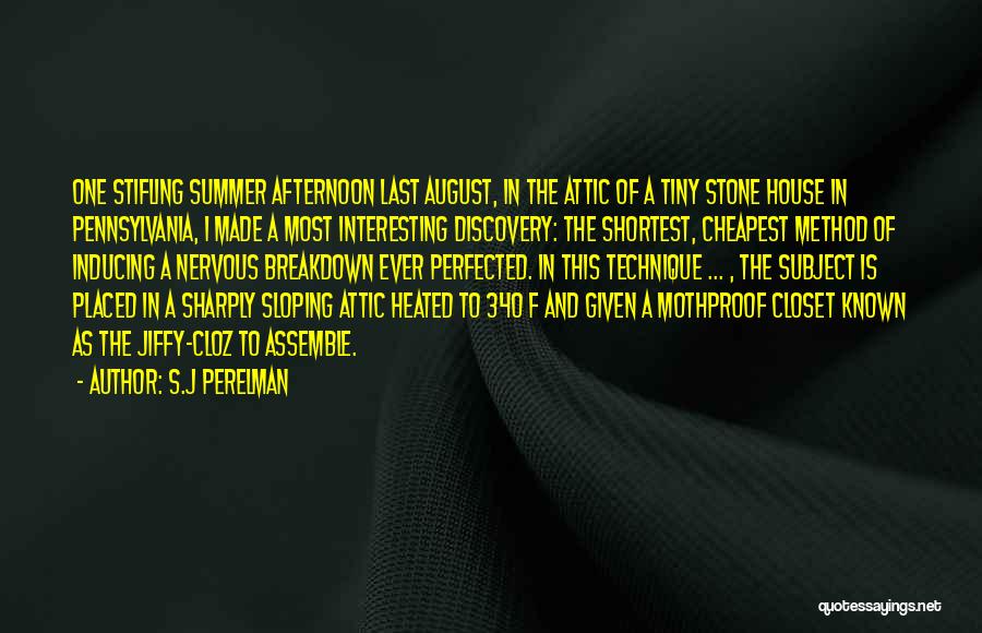 Great Discovery Quotes By S.J Perelman