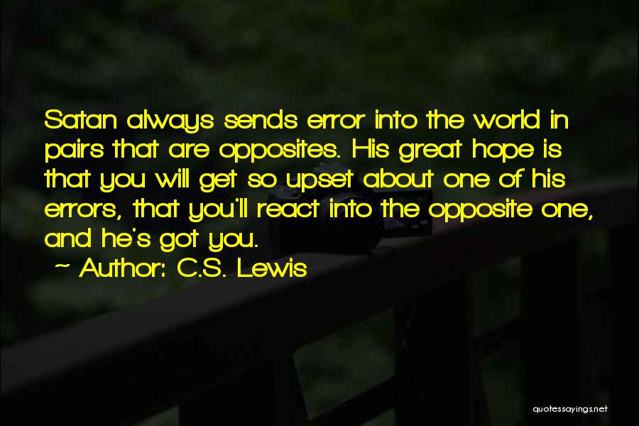 Great Error Quotes By C.S. Lewis