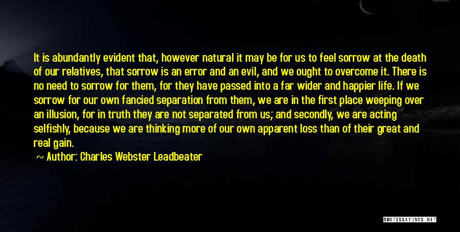 Great Error Quotes By Charles Webster Leadbeater