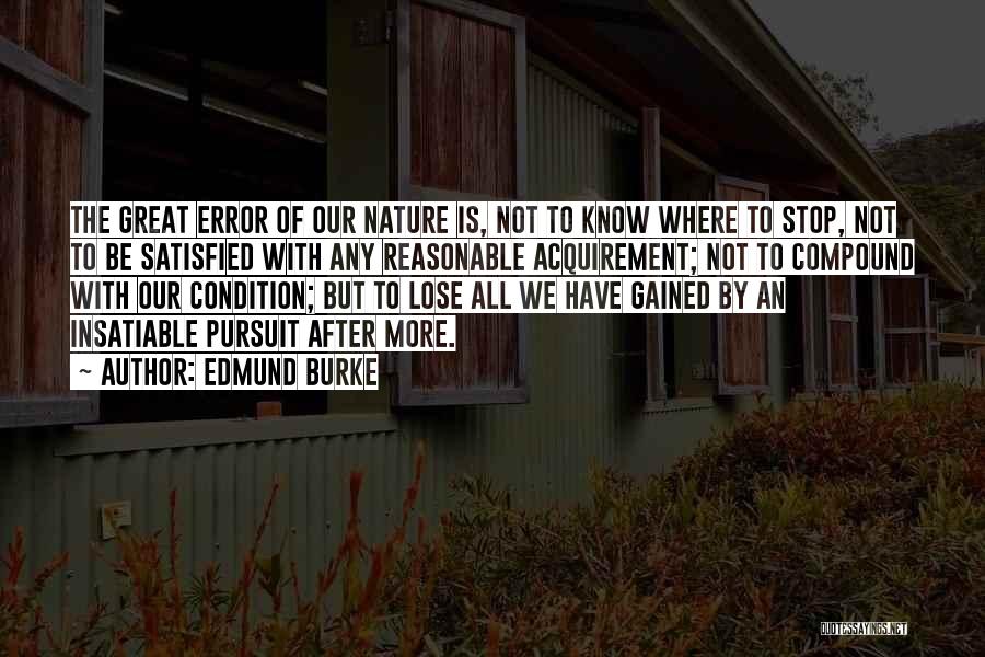 Great Error Quotes By Edmund Burke