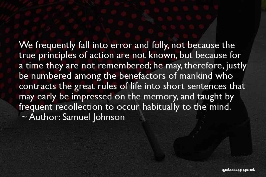 Great Error Quotes By Samuel Johnson