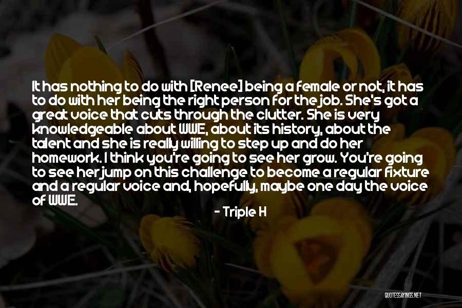 Great Female Quotes By Triple H Great Female Quotes By Triple H