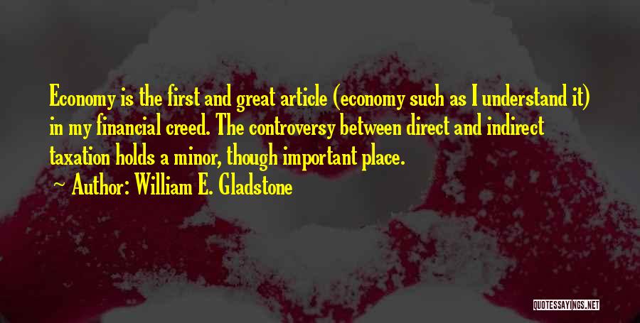 Great Financial Quotes By William E. Gladstone