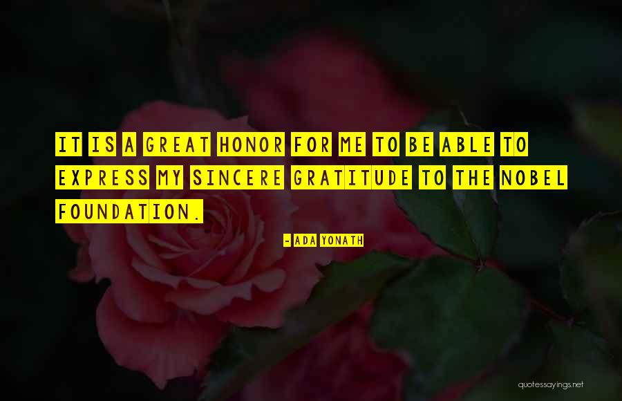 Great Foundation Quotes By Ada Yonath Great Foundation Quotes By Ada Yonath