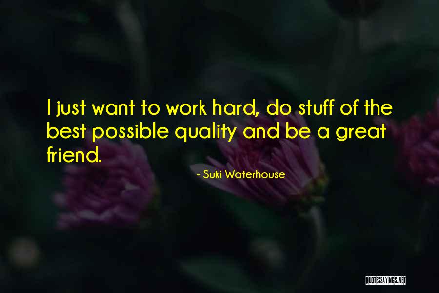 Great Hard Work Quotes By Suki Waterhouse