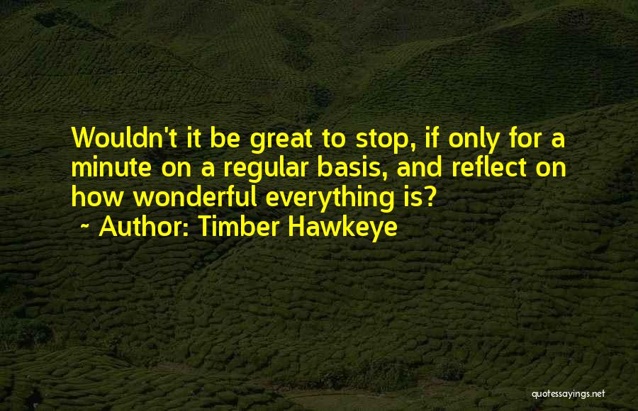 Great Hawkeye Quotes By Timber Hawkeye