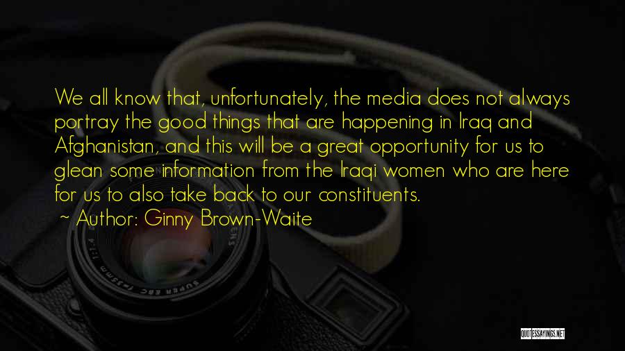Great Iraqi Quotes By Ginny Brown-Waite