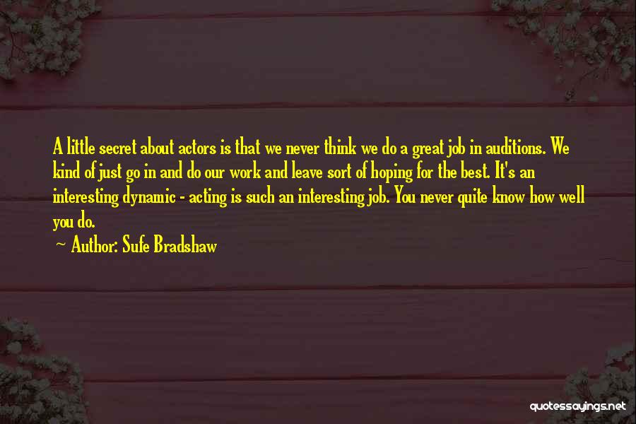 Great Job Work Quotes By Sufe Bradshaw