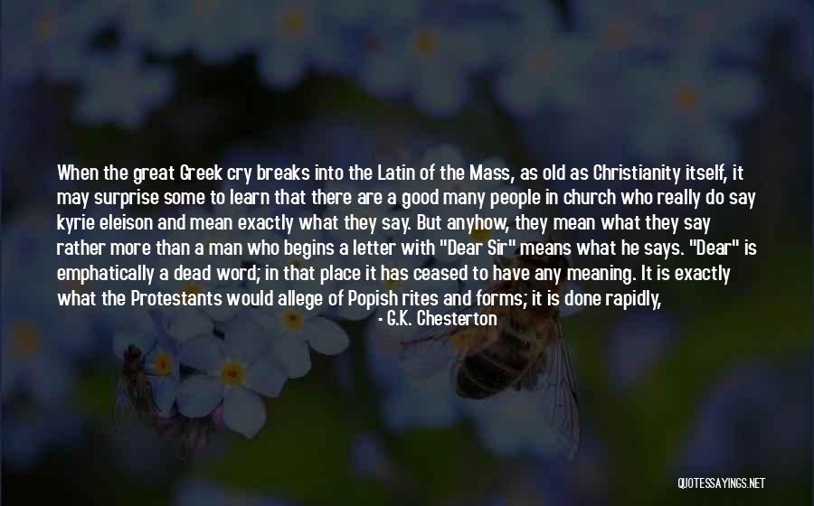 Great Latin Quotes By G.K. Chesterton Great Latin Quotes By G.K. Chesterton