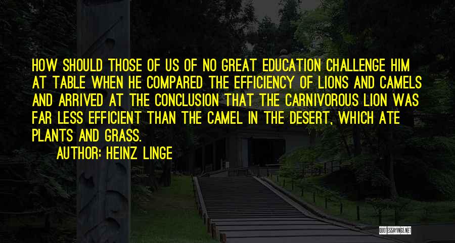 Great Lion Quotes By Heinz Linge