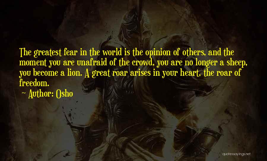 Great Lion Quotes By Osho