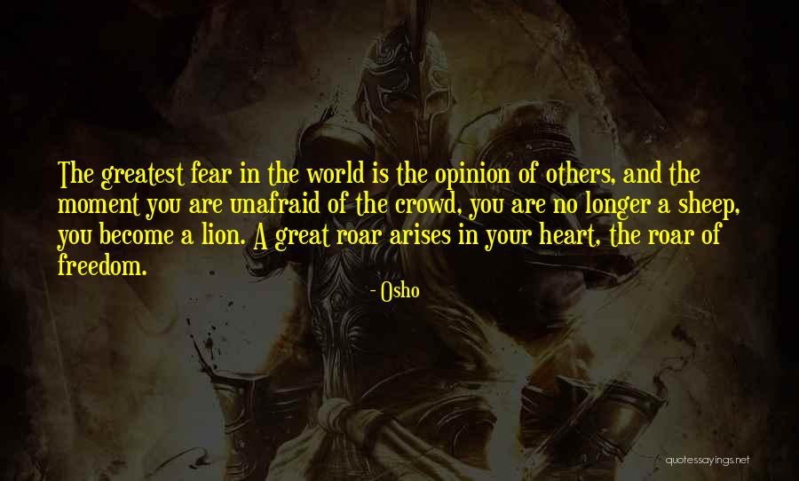 Great Lion Quotes By Osho