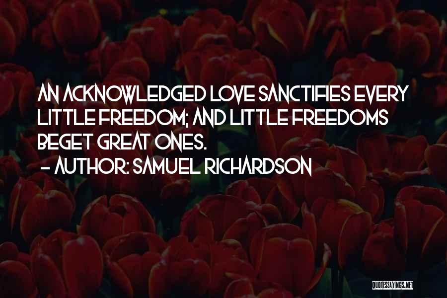 Great Little Love Quotes By Samuel Richardson