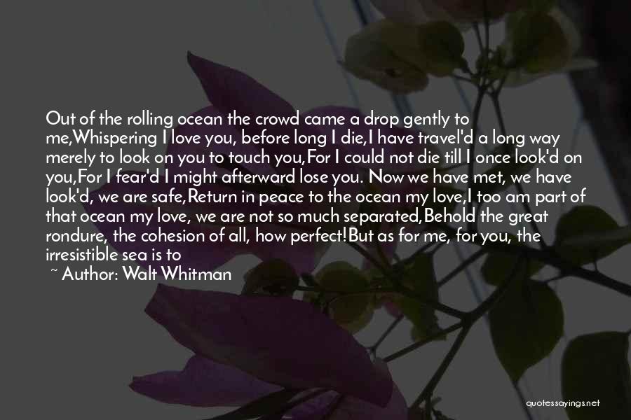 Great Little Love Quotes By Walt Whitman