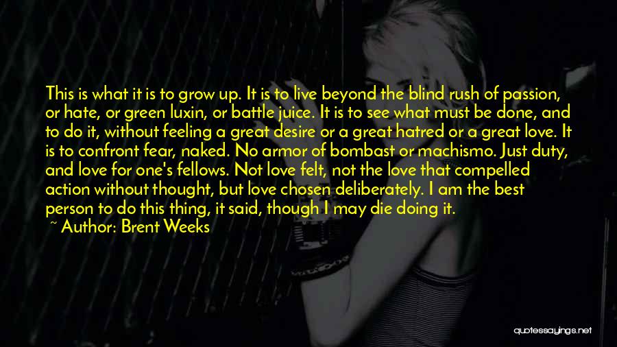 Great Love Hate Quotes By Brent Weeks