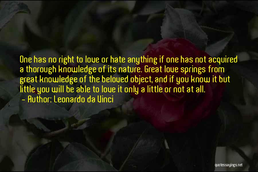 Great Love Hate Quotes By Leonardo Da Vinci