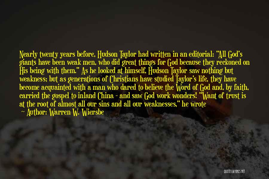 Great Man Of God Quotes By Warren W. Wiersbe