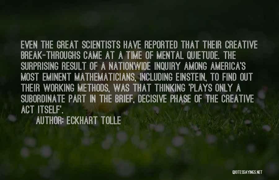 Great Mathematicians Their Quotes By Eckhart Tolle