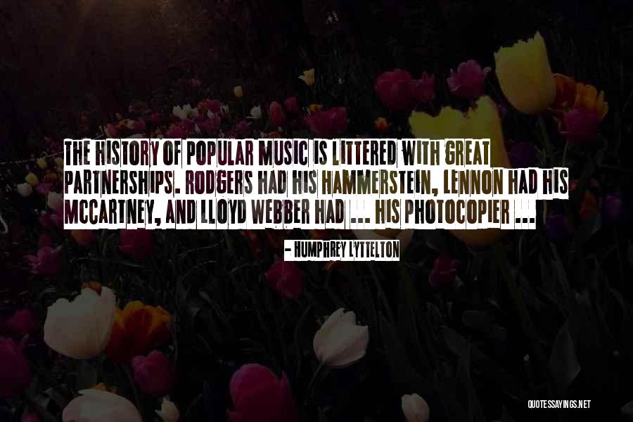 Great Partnerships Quotes By Humphrey Lyttelton Great Partnerships Quotes By Humphrey Lyttelton