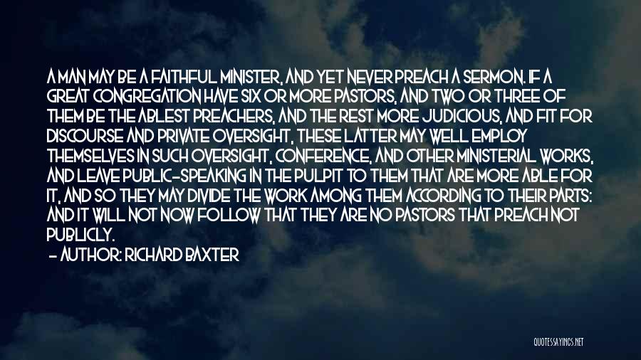 Great Pastors Quotes By Richard Baxter