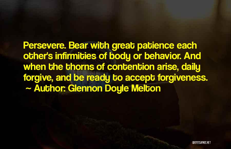 Great Patience Quotes By Glennon Doyle Melton