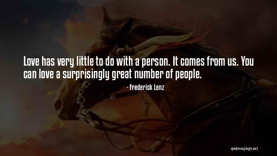 Great Person Love Quotes By Frederick Lenz