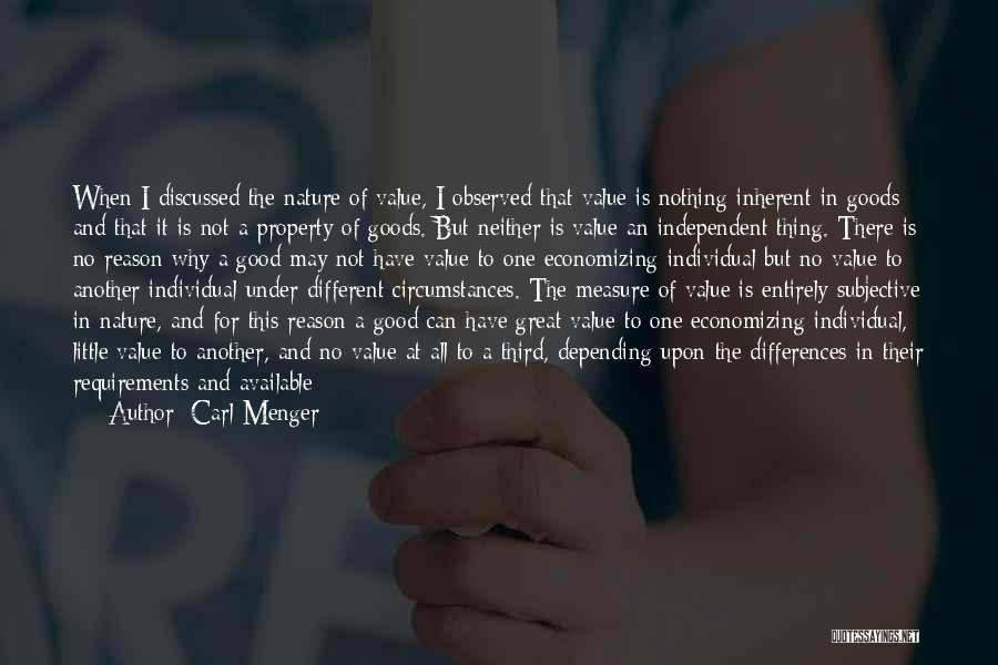 Great Person Quotes By Carl Menger