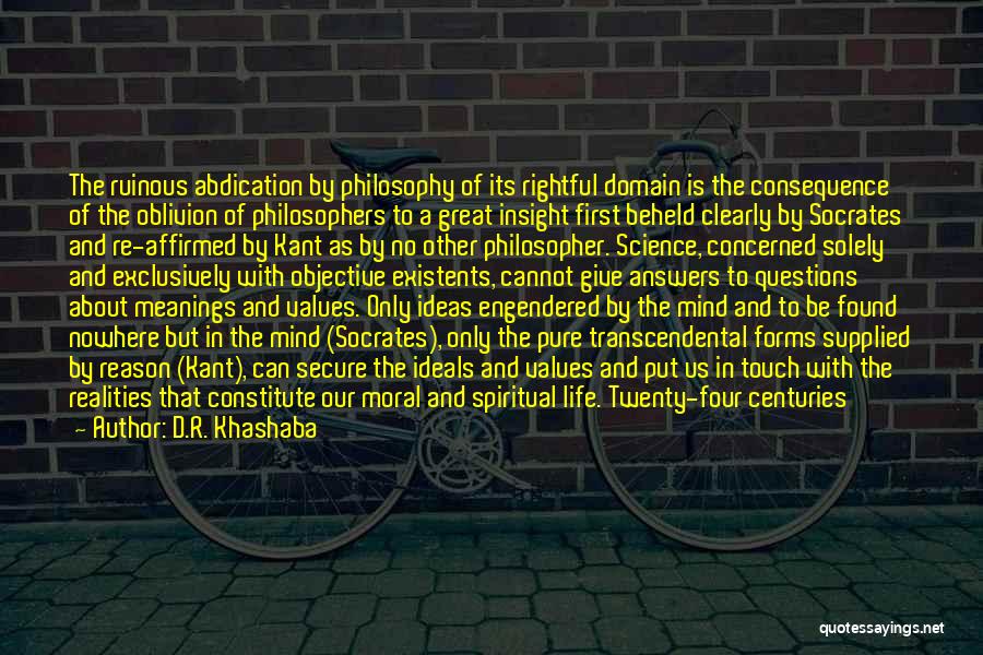 Great Philosophers And Their Quotes By D.R. Khashaba