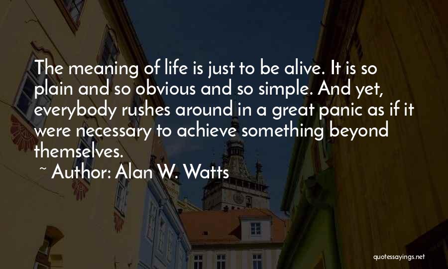Great Plain Quotes By Alan W. Watts