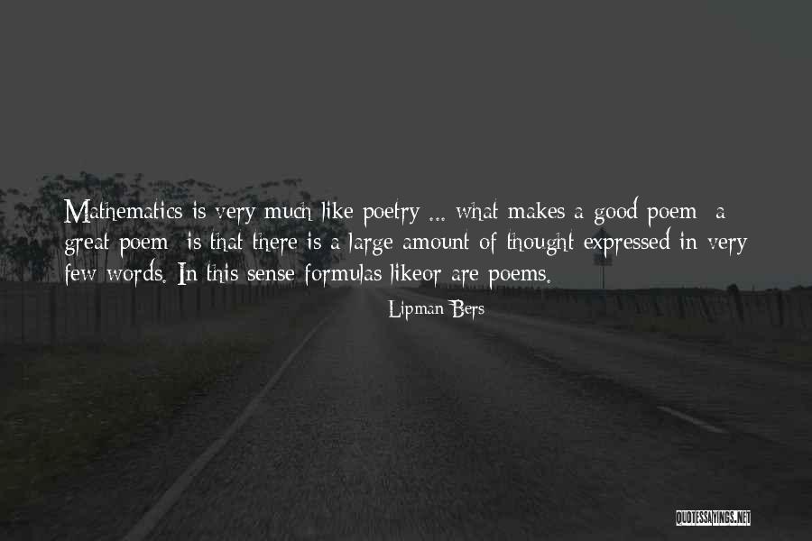 Great Poems Quotes By Lipman Bers Great Poems Quotes By Lipman Bers