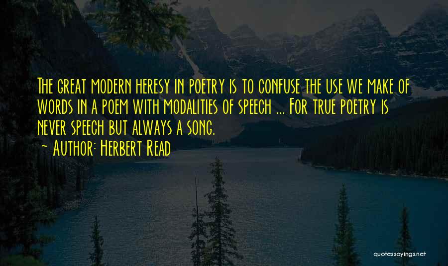 Great Poetry Quotes By Herbert Read